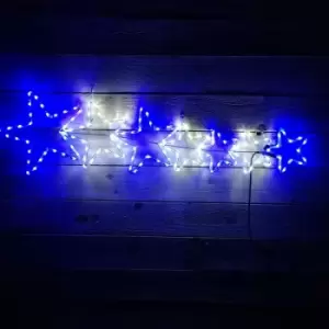 Image of Samuel Alexander - 1.2m LED Rope Light 7 Star Silhouette Christmas Decoration in Cool White & Blue