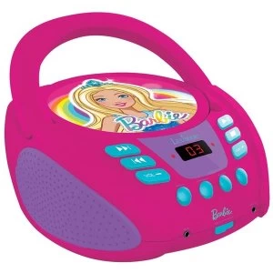 Image of Lexibook RCD108BB Barbie Boombox Radio CD Player UK Plug