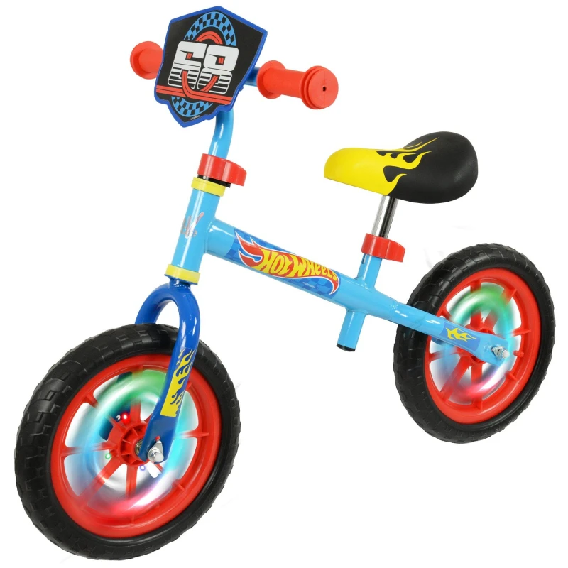 Image of Hot Wheels Hot Wheels 12" Balance Bike with Light Up Wheel Multicoloured unisex 12inch
