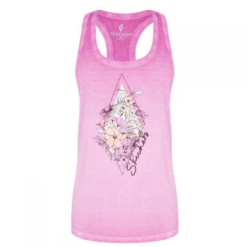 Image of Skechers Floral Diamond Racer Tank Top Ladies - Pink