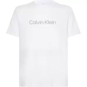 Image of Calvin Klein Performance Logo T Shirt - White