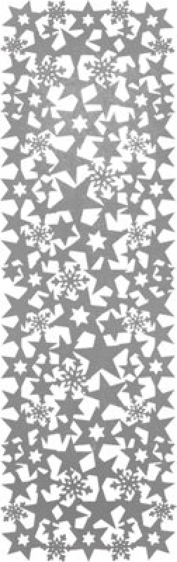 Image of Netagon Rectangular Felt Table Runner with Openwork Star and Snowflake Design Grey Grey