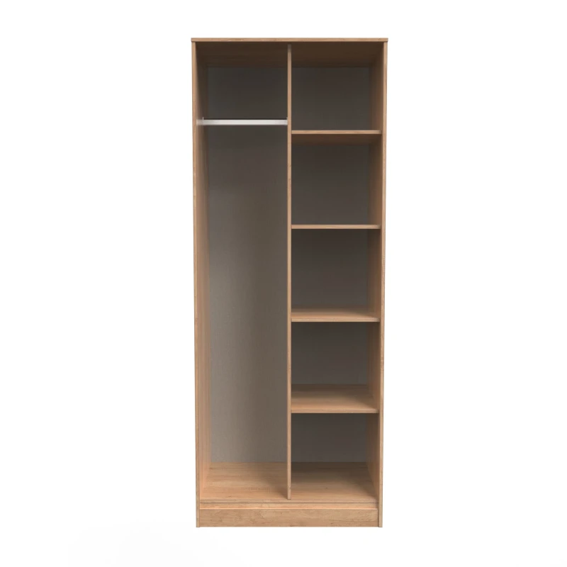 Image of Fuji Open Wardrobe In Nebraska Oak (Ready Assembled)