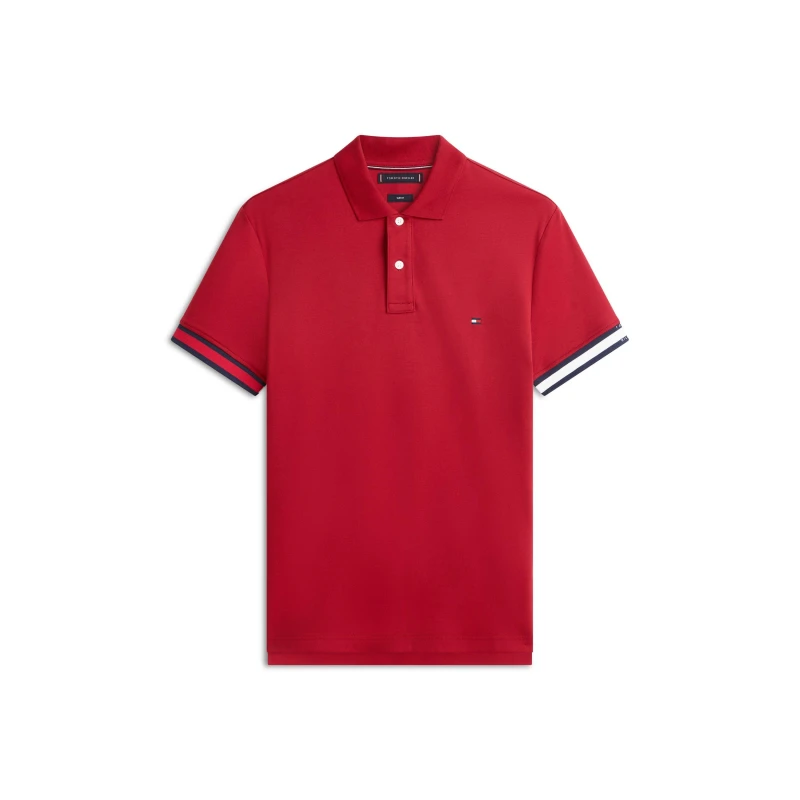 Image of Tommy Hilfiger Tommy Cuff LiqudPolo Sn62 Regatta Red male XL