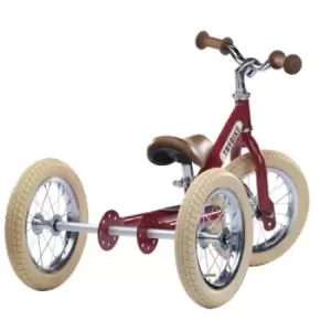 Image of TryBike Steel 2 in 1 Balance Trike/Bike - Vintage Red