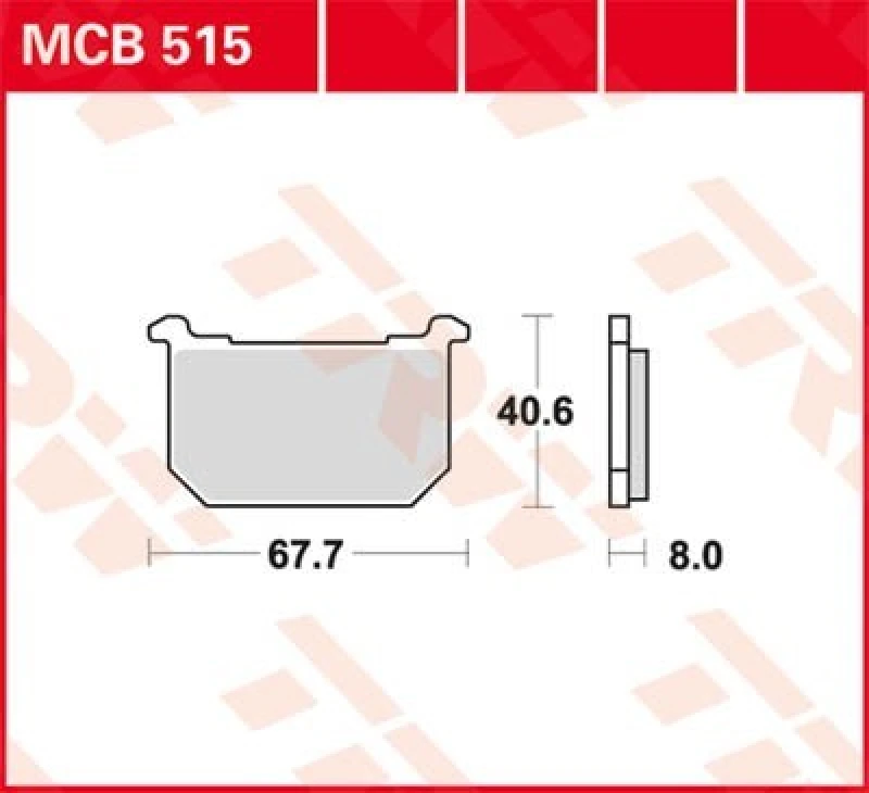 Image of TRW MCB515 Brake pad set Brake Pad Set,disc brake (402)