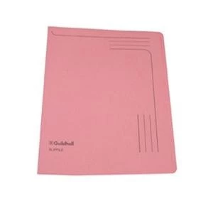 Image of Guildhall A4 230gsm 50 Sheets Capacity Slipfile Pink Ref 4604Z Pack of