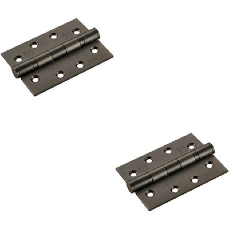 Image of Loops 2x PAIR 102 x 76 x 3mm 13 Ball Bearing Hinge Matt Bronze Interior Door Multi
