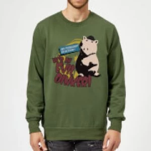 Image of Toy Story Evil Oinker Sweatshirt - Forest Green - XXL