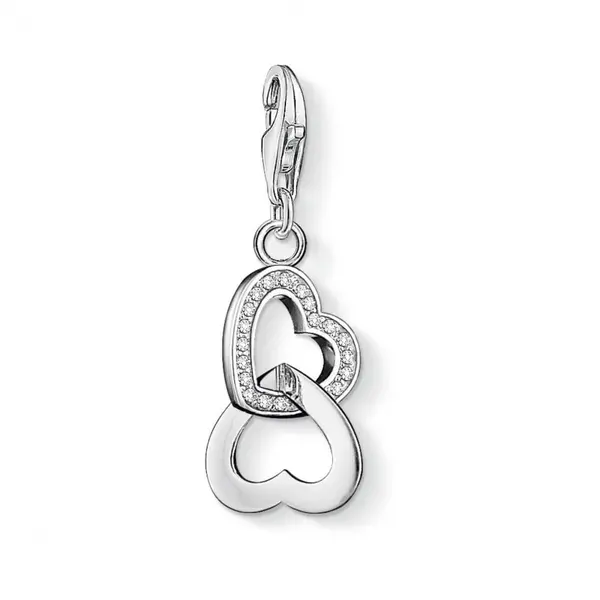 Image of Thomas Sabo Charm Club Silver Hearts Charm 0863-051-14