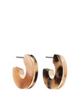 Image of Mood Gold Plated Multicolour Resin Hoop Earrings