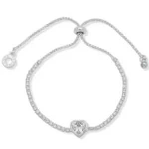 Image of Ladies Anne Klein Jewellery Base metal BR STONE SLIDER-SLV/CRY