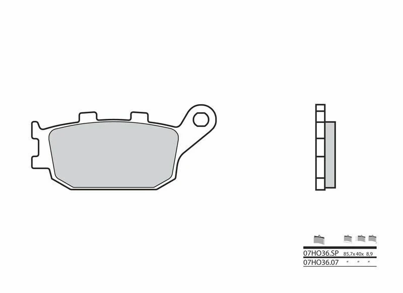 Image of Brembo S.p.A. Street Sintered Metal Brake pads - 07HO36SP