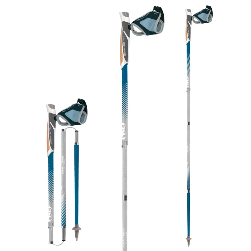 Image of Trail stick TSL Trail Alu 4 Cork Bleu Unisex 105 cm