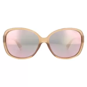 Image of Fashion Pink Rose Gold Mirror Polarised Sunglasses