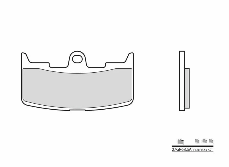 Image of Brembo S.p.A. Street Sintered Metal Brake pads - 07GR68SA