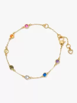 Image of Kate Spade Rainbow Dot Linear Bracelet, Multi, One Size