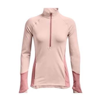Image of Under Armour ColdGear half Zip Top Womens - Pink