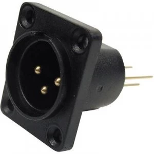 Image of XLR connector Sleeve plug straight pins Number of pins 3 Black Cliff CP30061