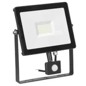Image of Enlite Quazar50W Adjustable IP65 Driverless LED Floodlight with PIR Sensor 4000K White - EN-FLH50PBLK/40