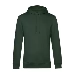 Image of B&C Mens Organic Hooded Sweater (S) (Forest Green)