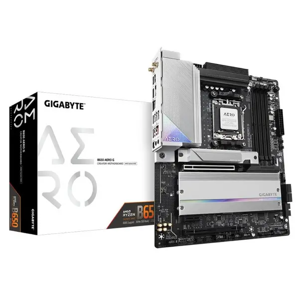 Image of Gigabyte Gigabyte B650 AERO G Motherboard - Supports AMD Ryzen 8000 CPUs up to 8000MHz DDR5 (OC) 1xPCIe 5.0 + 2xPCIe 4.0 M.2 WiFi 6E 2.5GbE LAN USB 3