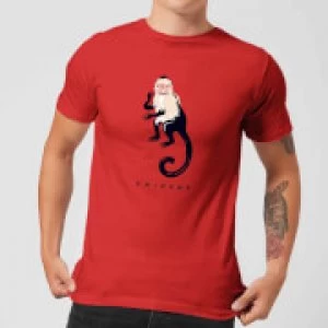 Image of Friends Marcel The Monkey Mens T-Shirt - Red - M