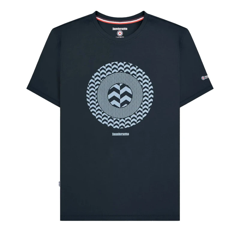 Image of Lambretta Lambretta Men Chevron Target T-Shirt in Navy Size: Medium Navy M Male 5063703652407