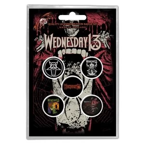 Image of Wednesday 13 - Condolences Button Badge Pack