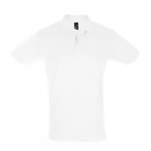 Image of SOLS Mens Perfect Pique Short Sleeve Polo Shirt (S) (White)