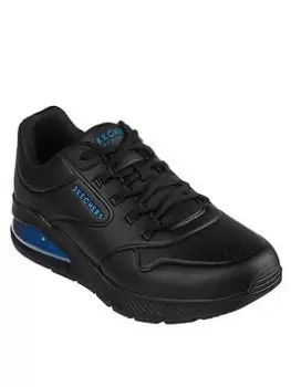 Image of Skechers Uno 2 Mesh Air-cooled Memory Foam Lace Up Trainer, Black, Size 7, Men