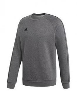 Image of Adidas Core 18 Sweat Top - Dark Grey Heather