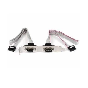 Image of 2 Port 16" DB9 Serial Port Bracket to 10 Pin Header