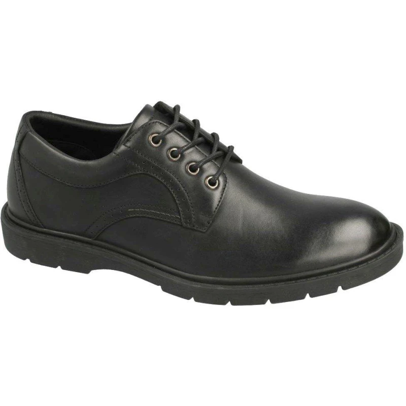 Image of Thomas Blunt A2219 Mens 4 Eyelets Smart Casual Lace Up Black Leather male UK7