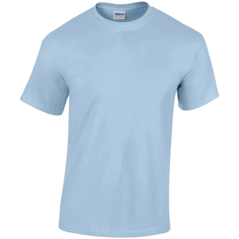 Image of Gildan Mens Heavy Cotton T-Shirt in Light Blue Size: 3XL Light Blue Male 3XL