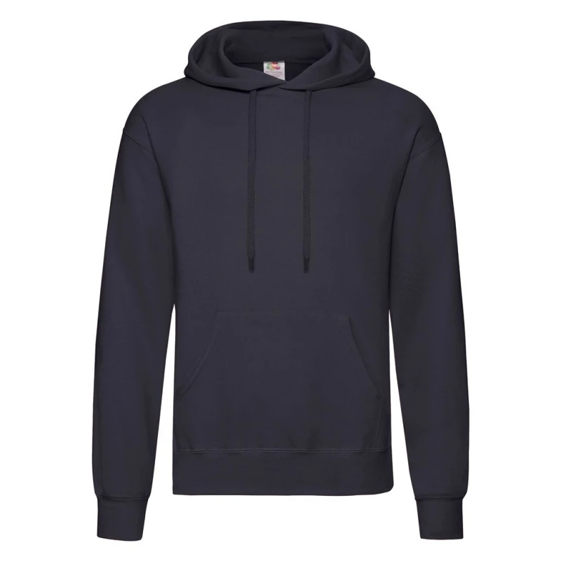 Image of Fruit of the Loom Mens Classic Hooded Sweatshirt in Mid Navy Size: Medium Mid Navy Male M