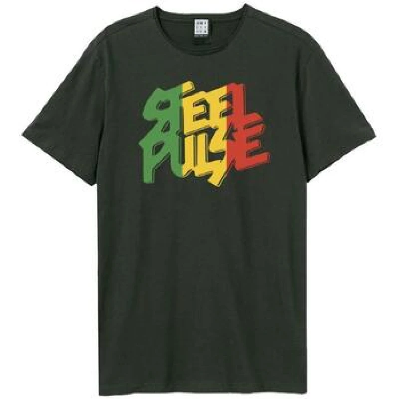 Image of Amplified Amplified Men Steel Pulse Logo T-Shirt in Charcoal Size: X-Small Charcoal XS Male 5063527284297