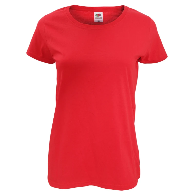 Image of Fruit Of The Loom Short Sleeve Lady-Fit Original T-Shirt Red female