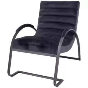 Image of Grey And Silver Ribbed Ark Chair