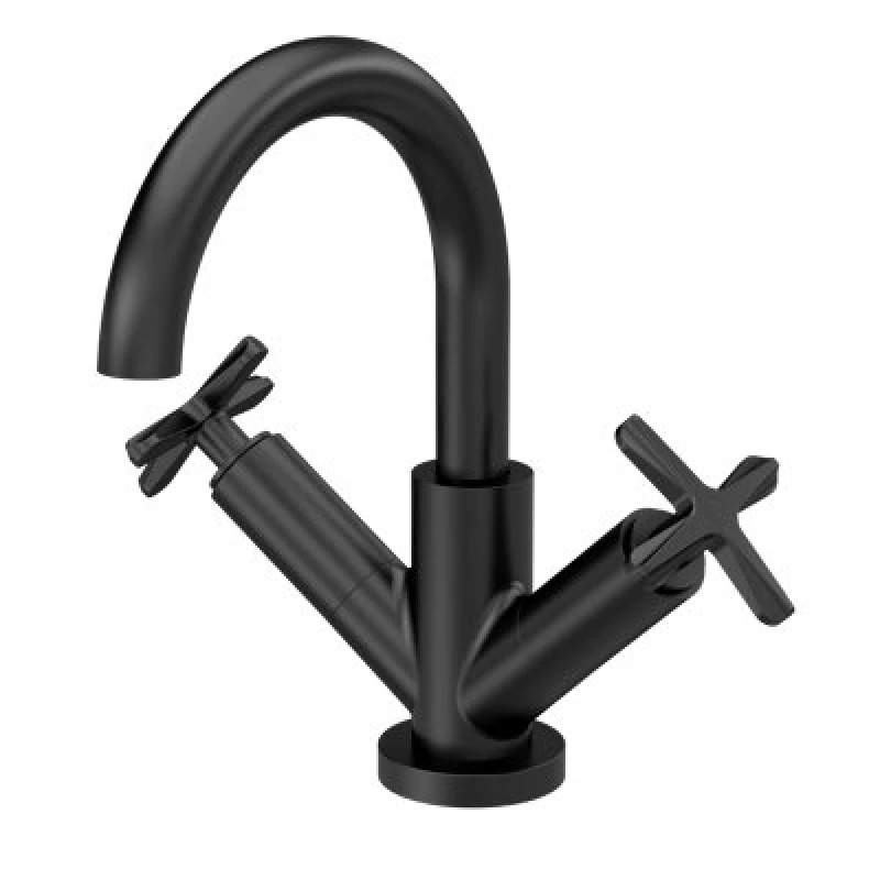 Image of Aztec Mono Basin Mixer Tap Matt Black