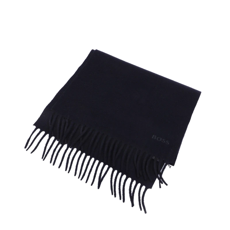 Image of Boss Mens Cashmere Midweight Scarf Dark Blue male One Size