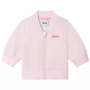 Image of Boss Logo Zip Jacket - Pink