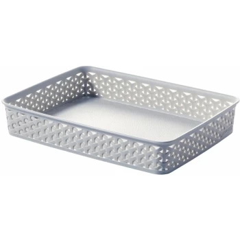 Image of Rattan A4 Tray Grey - 232438 - Curver