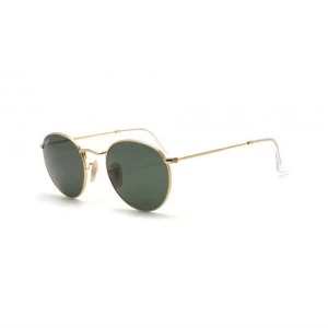 Image of Ray-Ban Round Sunglasses RB3447 001 Size 50 - Gold