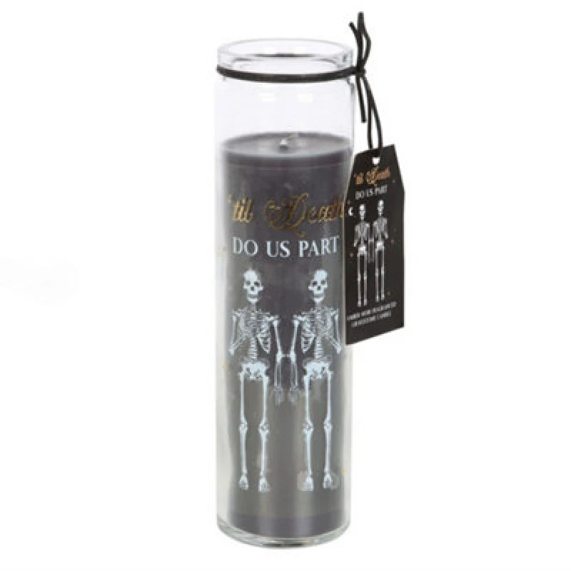 Image of Something Different Something Different Til Death Do Us Part Amber Noir Tube Candle in Jet Black Jet Black One Size Unisex 5063527341846