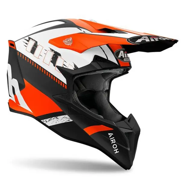Image of Airoh Wraaap Feel Orange Black Offroad Helmet Size S