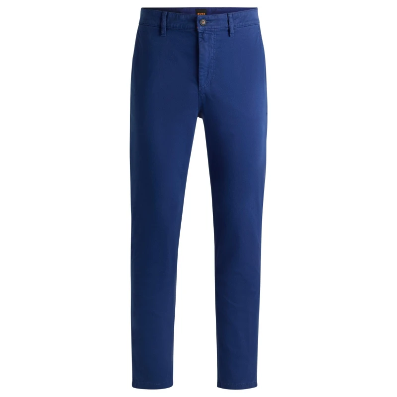 Image of Boss Mens Tapered Fit Chinos Open Blue male 33W XL