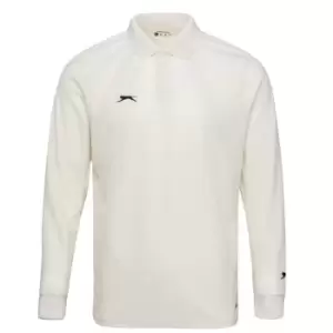 Image of Slazenger Long Sleeve Cricket Shirt Mens - White