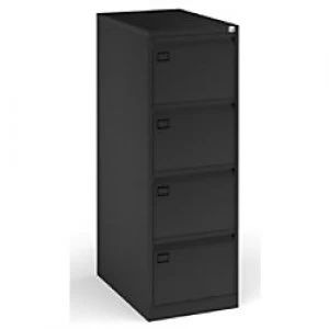 Image of Dams International Filing Cabinet with 4 Lockable Drawers DEF4K 470 x 622 x 1321mm Black