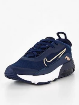 Image of Nike Air Max 2090 Childrens Trainer - Navy/Multi, Navy/Multi, Size 2